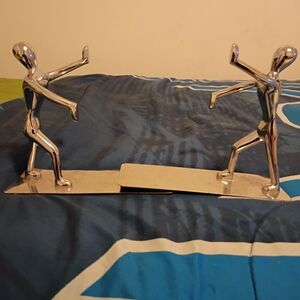 Silver Metal Bookends